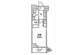 ジェノヴィア三ノ輪スカイガーデン 1Kの間取図画像