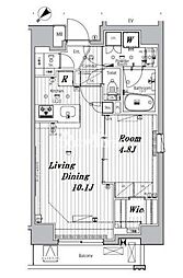 メイクスデザイン入谷アジールコート 1LDKの間取図画像