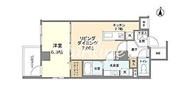 コスモグランス東日暮里 1LDKの間取図画像