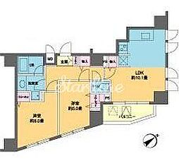 カスタリア北上野 2LDKの間取図画像