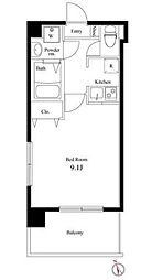 ラヴィエント浅草言問 1Kの間取図画像