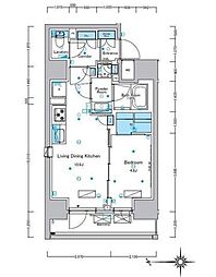 ルフォンプログレ浅草入谷 1LDKの間取図画像