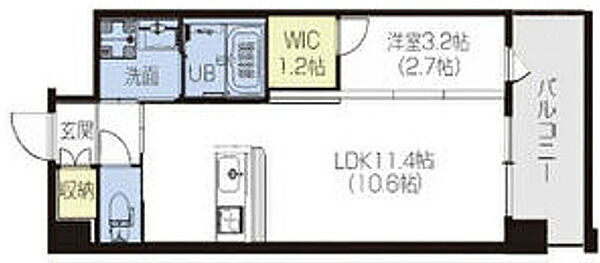 PHOENIX Clove Tomoi 608｜大阪府東大阪市友井5丁目(賃貸マンション1LDK・6階・34.68㎡)の写真 その2