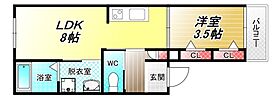 モアナ長瀬  ｜ 大阪府東大阪市長瀬町1丁目（賃貸アパート1LDK・3階・27.91㎡） その2