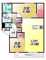 パルティーレ  ｜ 大阪府八尾市高美町1丁目3-47（賃貸アパート2LDK・3階・61.03㎡） その2