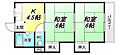 西山本3号コーポラス4階4.2万円