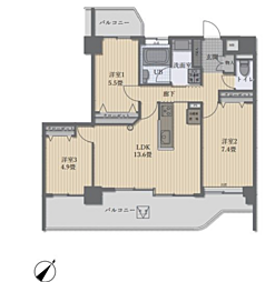 間取図画像 3LDK