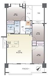 JGMヴェルデ板付中央公園 3LDKの間取図画像