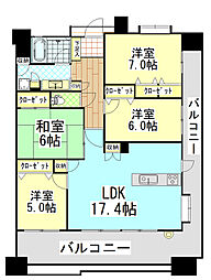 アーバンパレス小笹ステージ 4LDKの間取図画像