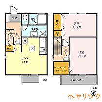 愛知県日進市岩崎町岩根95-2（賃貸タウンハウス2LDK・1階・67.24㎡） その2