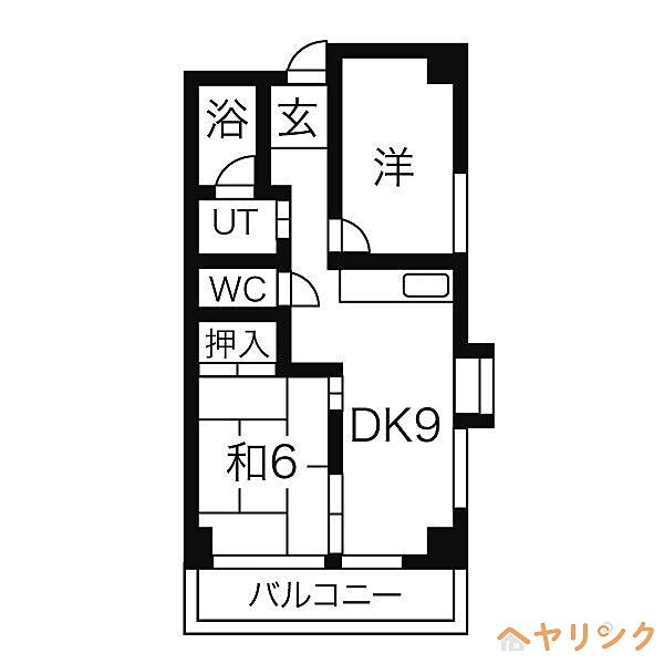 SHマンション名東 ｜愛知県名古屋市名東区野間町(賃貸マンション2LDK・5階・50.00㎡)の写真 その2