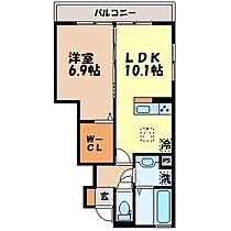 フォルホータ 103 ｜ 長崎県西彼杵郡長与町丸田郷1042-3（賃貸アパート1LDK・1階・41.78㎡） その2