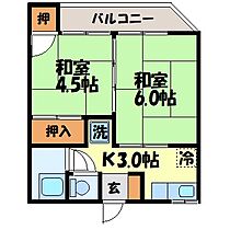 相川アパート 203 ｜ 長崎県長崎市橋口町21-15（賃貸アパート2K・2階・29.75㎡） その2