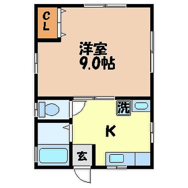 ホームクレイン 201｜長崎県諫早市上町(賃貸アパート1K・2階・23.19㎡)の写真 その2