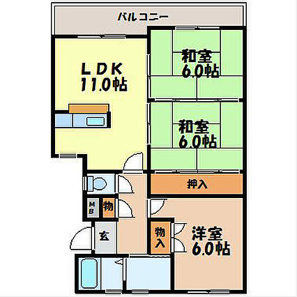 さくらマンション3E_間取り_0
