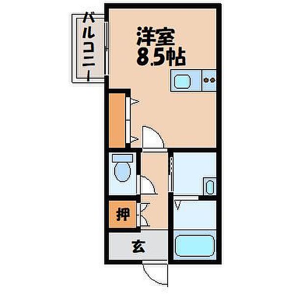 IKD D 104｜長崎県長崎市古賀町(賃貸アパート1R・1階・24.54㎡)の写真 その2