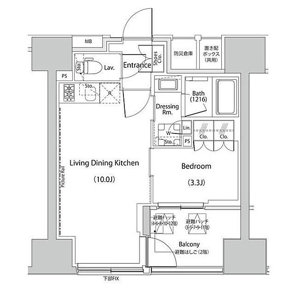 ザ・パークハビオ人形町レジデンス ｜東京都中央区日本橋久松町(賃貸マンション1LDK・7階・31.61㎡)の写真 その2