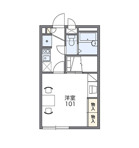 ドミール柏 103｜千葉県柏市関場町(賃貸アパート1K・1階・23.18㎡)の写真 その2