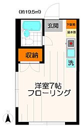 サンコーポ ワンルームの間取図画像