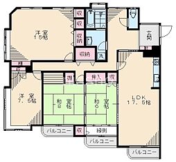 フェリース坂本 4LDKの間取図画像