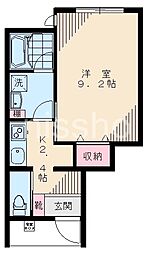 8083-家政ハイツ八番館 1Kの間取図画像