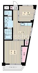 家政ハイツ 2Kの間取図画像
