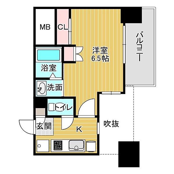 セレニテ難波グランデシュッド 1303｜大阪府大阪市浪速区桜川1丁目(賃貸マンション1K・13階・22.15㎡)の写真 その2