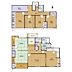 間取り：6SLDK木造瓦葺2階建て