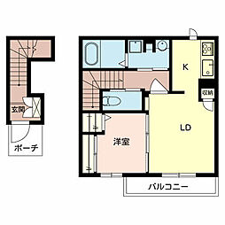 シャーメゾン・恵美酒 1LDKの間取図画像