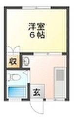 パナハイツ魚橋S 1DKの間取図画像