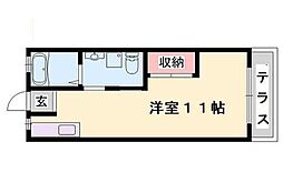 サンシティーJUN ワンルームの間取図画像