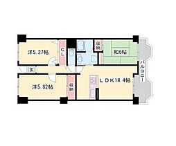 シャトウブランシェ 3LDKの間取図画像
