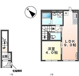 クレリア 1LDKの間取図画像