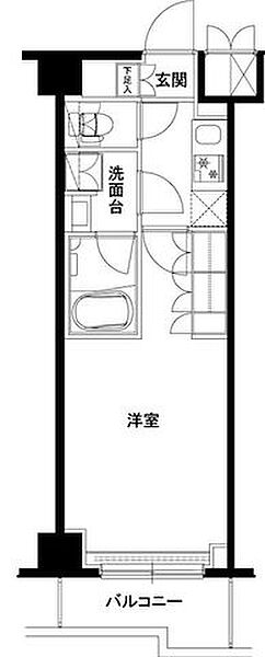 ルーブル武蔵新城六番館 ｜神奈川県川崎市高津区新作４丁目(賃貸マンション1K・2階・25.43㎡)の写真 その2