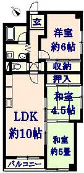 広島県広島市中区土橋町(賃貸マンション3LDK・8階・62.62㎡)の写真 その2