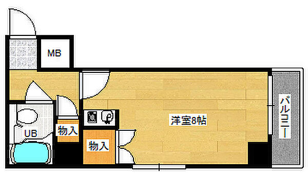 広島県広島市中区宝町(賃貸マンション1R・4階・20.38㎡)の写真 その2