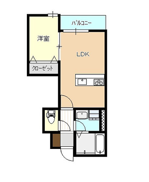 広島県広島市安佐南区祇園８丁目(賃貸アパート1LDK・1階・27.65㎡)の写真 その2