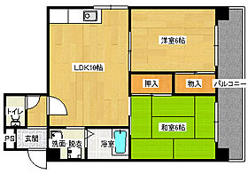 広島県広島市南区宇品海岸３丁目（賃貸マンション2LDK・4階・48.47㎡） その2