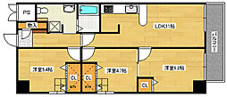 広島電鉄5系統 比治山橋駅 徒歩7分の賃貸マンション 9階2SLDKの間取り