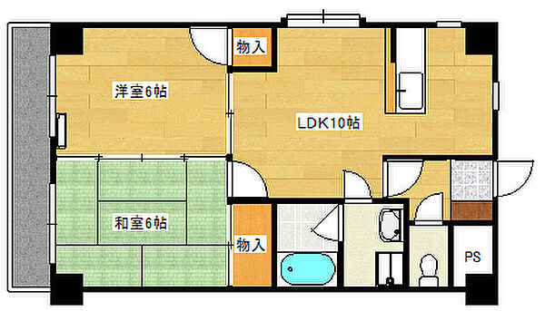 広島県広島市西区草津梅が台(賃貸マンション2LDK・3階・48.60㎡)の写真 その2
