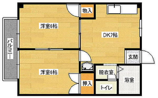 広島県広島市安佐南区祇園７丁目(賃貸アパート2DK・2階・40.04㎡)の写真 その2