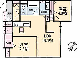 広島県広島市安佐南区西原１丁目（賃貸マンション2LDK・1階・72.12㎡） その2