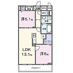 間取図画像 2LDK