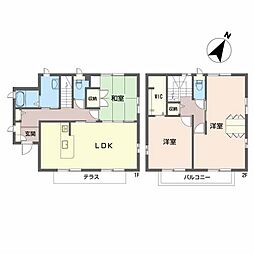 JR山陽本線 瀬野駅 徒歩27分の賃貸一戸建て 1階3LDKの間取り