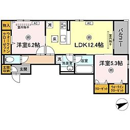 間取図画像 2LDK