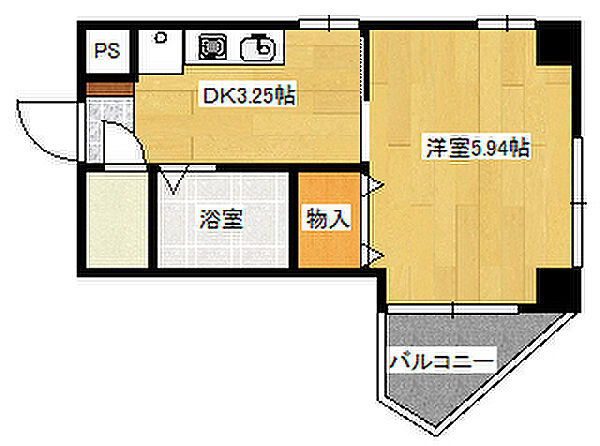 広島県広島市中区舟入本町(賃貸マンション1K・2階・25.55㎡)の写真 その2