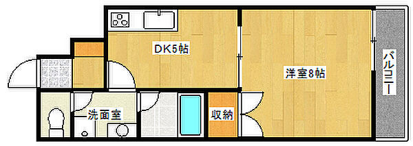 広島県広島市西区上天満町(賃貸アパート1DK・7階・30.00㎡)の写真 その2