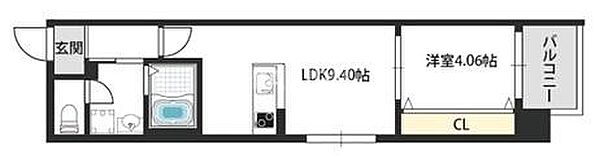 V-GRACE　AKAGAWA 201｜大阪府大阪市旭区赤川1丁目(賃貸マンション1LDK・2階・34.59㎡)の写真 その2