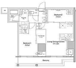 間取図画像 2LDK