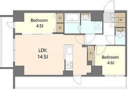 S-RESIDENCE高島平asolea 2LDKの間取図画像